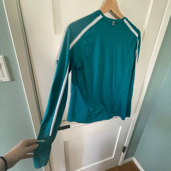 Nike Dri-Fit Womens Activewear Teal and White Shirt Size Large - Picture 6 of 10